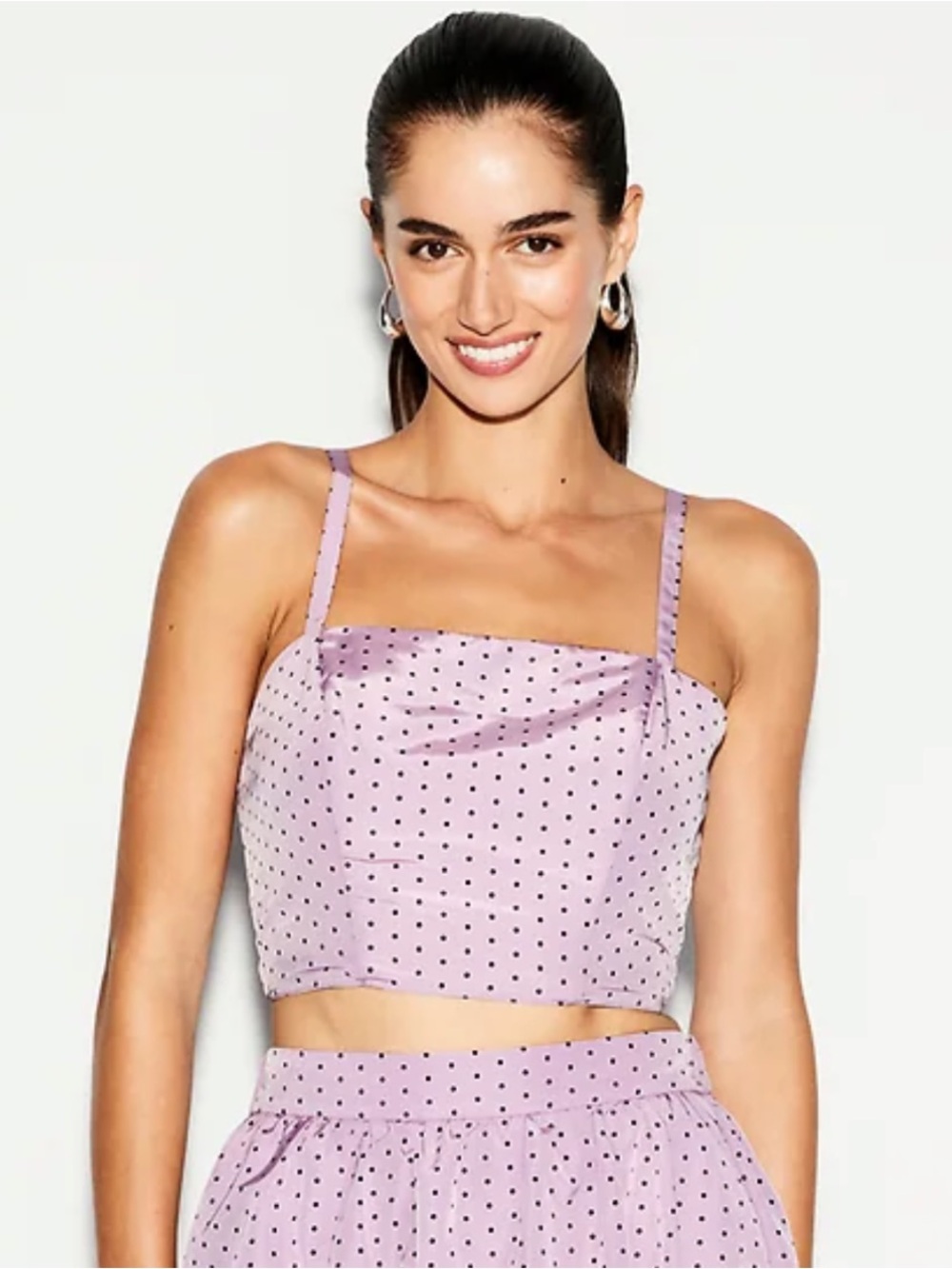 BNWT The Occasion by Old Navy Taffeta Cropped Lavender Tank Top (Size Large)